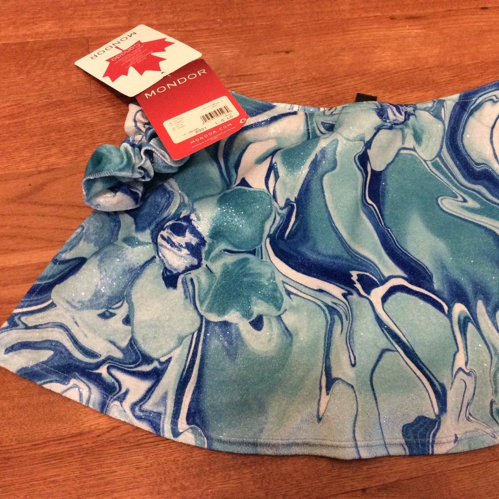 Mondor skating skirt 6321 turquoise NWT Adult size XL